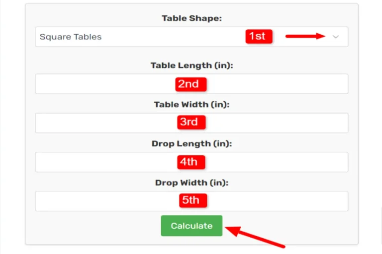 #1 Free Tablecloth Size Calculator In 2023