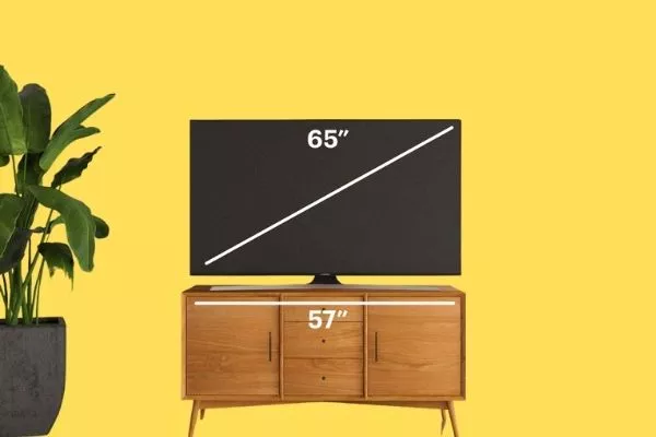 minimum 57 inch tv stand for 65 inch tvs