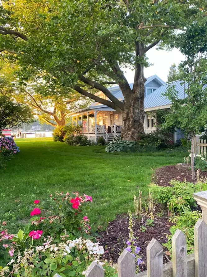 52 Beautiful Backyard Landscaping Ideas for Your Home 20 A Backyard Lined With Mulch