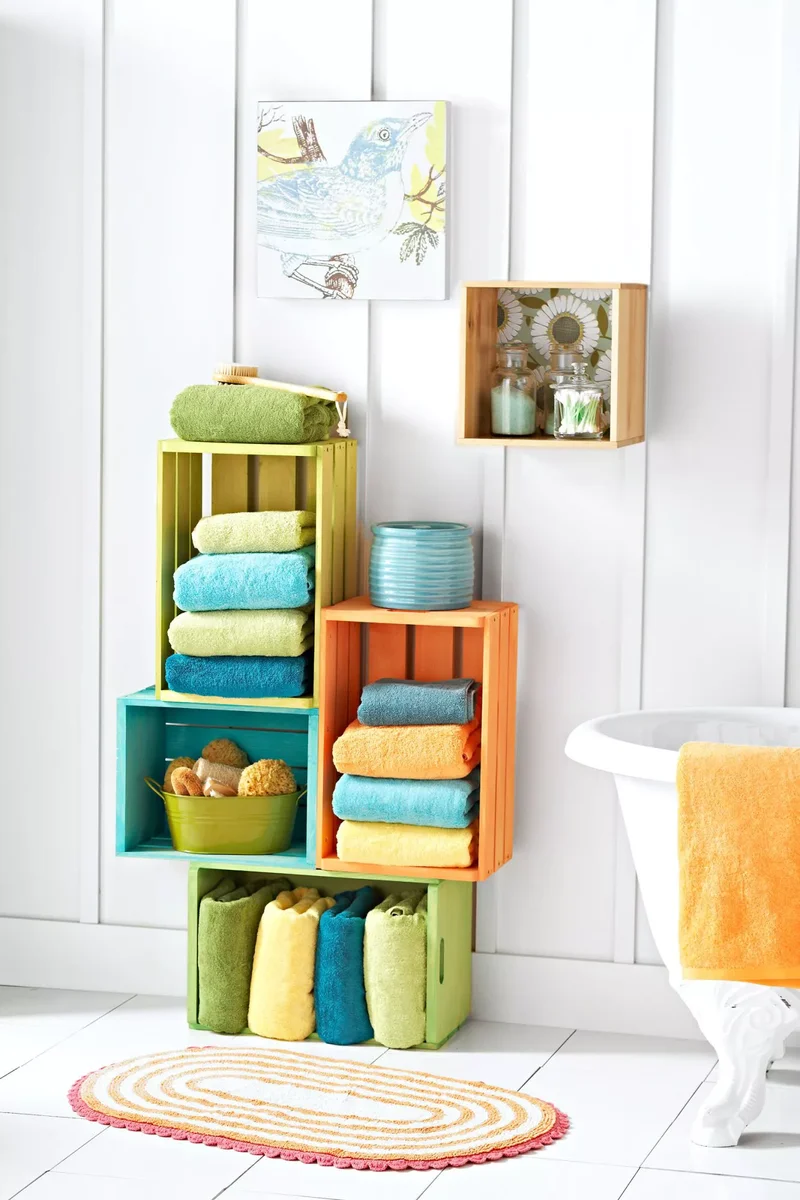 28 Smart Bathroom Towel Storage Solutions That Work 8 A Budget-Friendly Towel Storage Unit