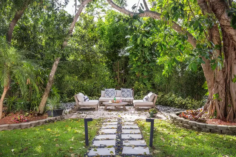 45 Beautiful Backyard Walkway Ideas to Transform Your Yard 35 A Path to a Favorite Spot