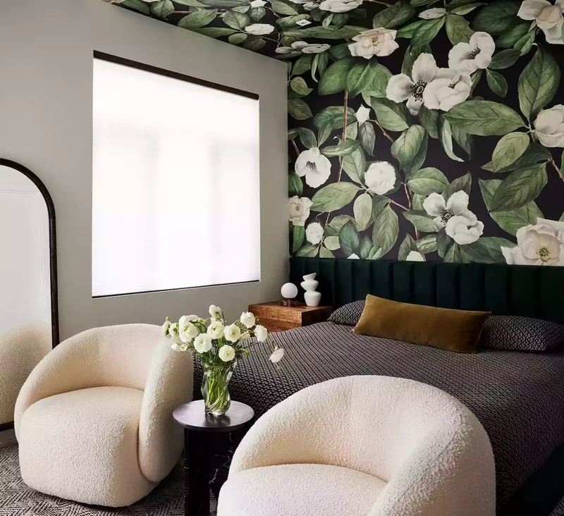 66 Creative Ways to Decorate Above Your Bed Beautifully 48 Accent Wallpaper