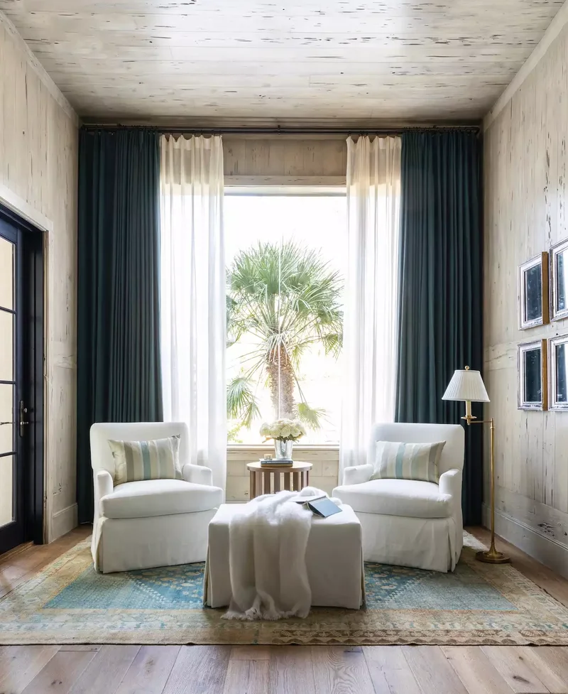 Accent With Blue Textiles