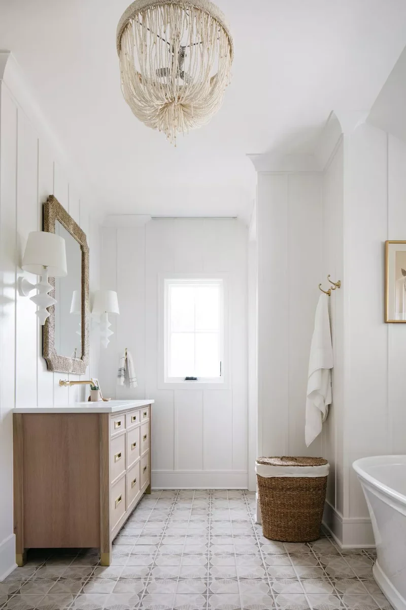 32 Modern Farmhouse Bathroom Designs That Never Go Out of Style 27 Accent With Gold
