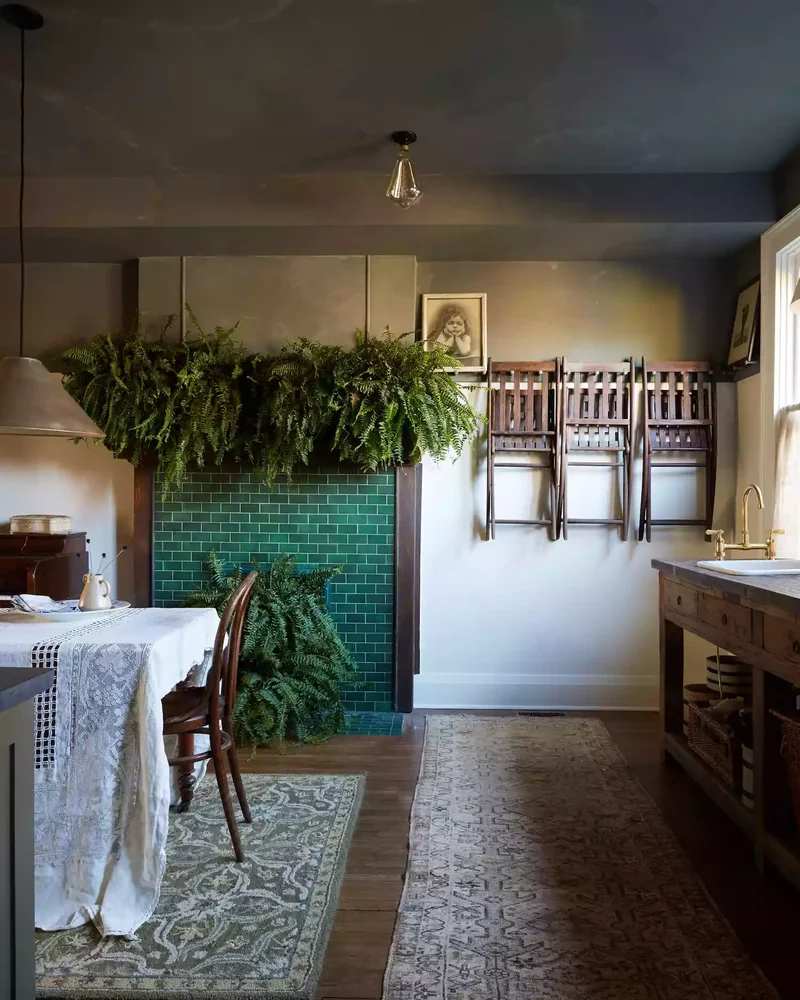 39 Green Kitchen Design Ideas That Never Go Out of Style 28 Accent With Natural Greenery