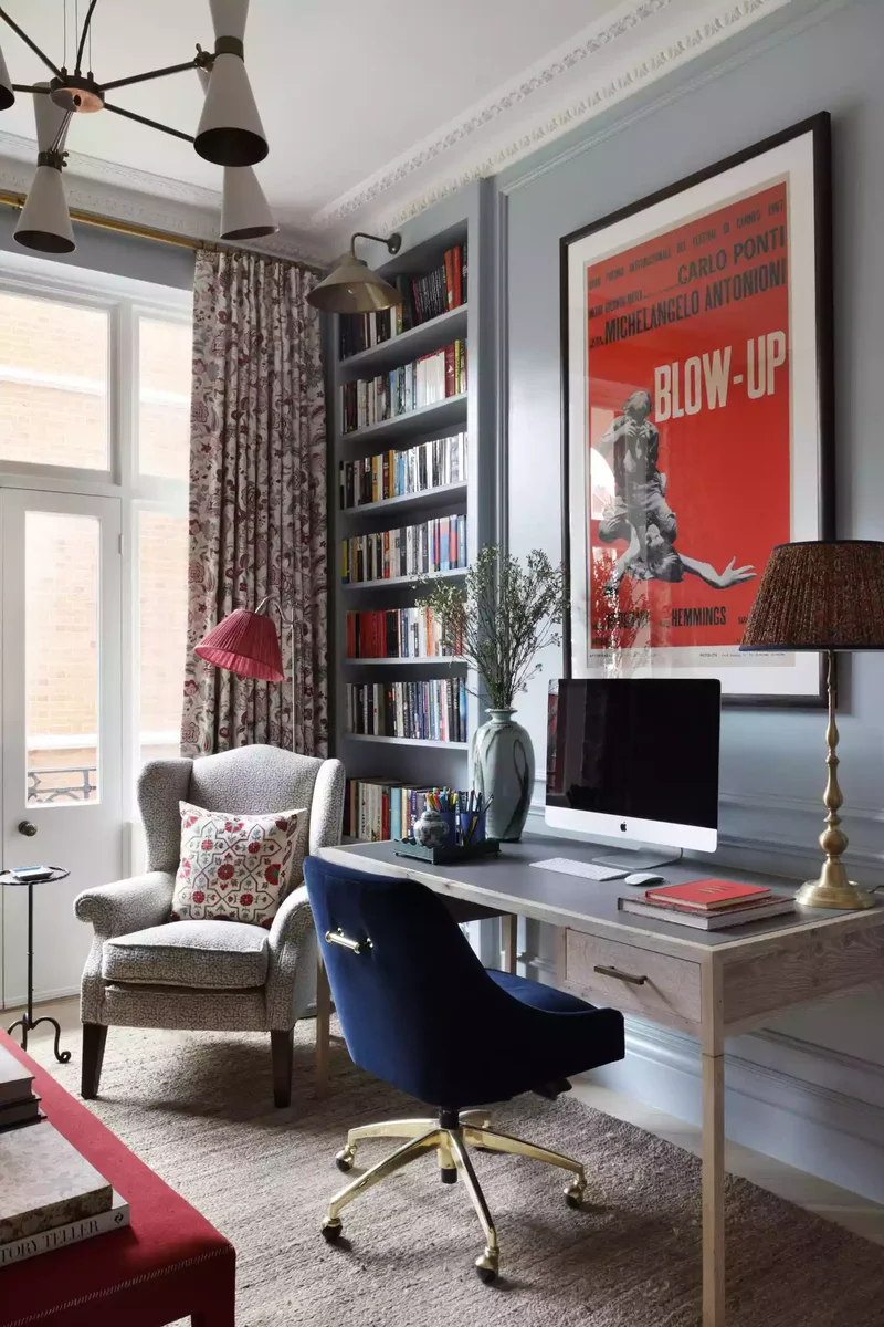 45 Home Office Decor Tips to Enhance Productivity & Style 13 Accent With Red