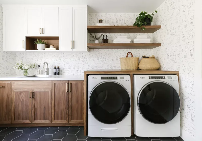 57 Laundry Room Ideas That Make Chores More Enjoyable 12 Accent With Wood