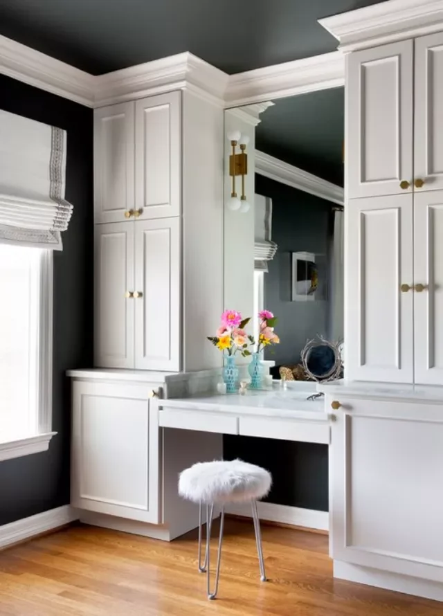 20 Makeup Vanity Ideas to Make Your Morning Routine Luxe 13 Add Architectural Interest