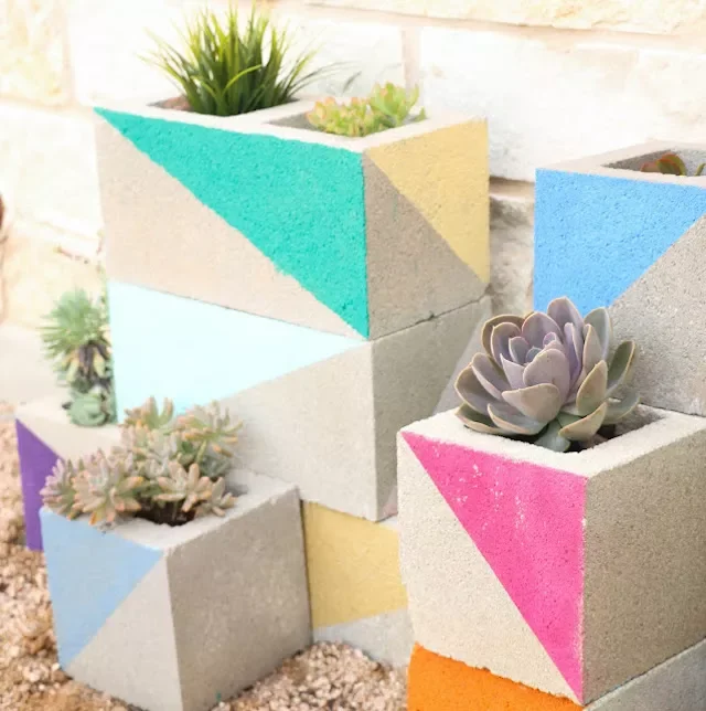 Add Geometric Shapes to Planters