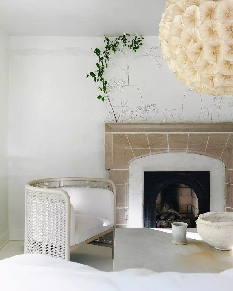 57 Fireplace Styling Ideas to Transform Your Living Space 19 Add Hand-Drawn Details