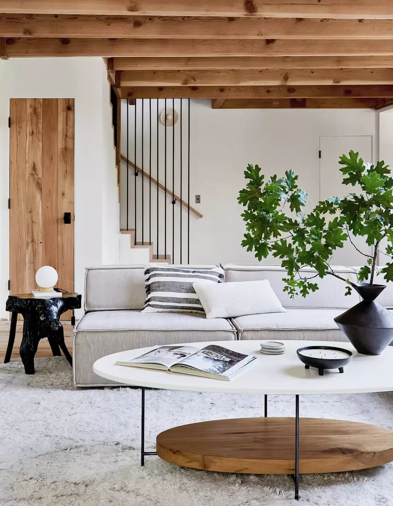 45 Modern Rustic Living Room Designs You'll Love to Recreate 3 Add Organic Shapes