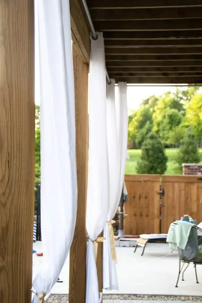 36 Creative DIY Patio Ideas to Upgrade Your Backyard 34 Add Privacy Curtains