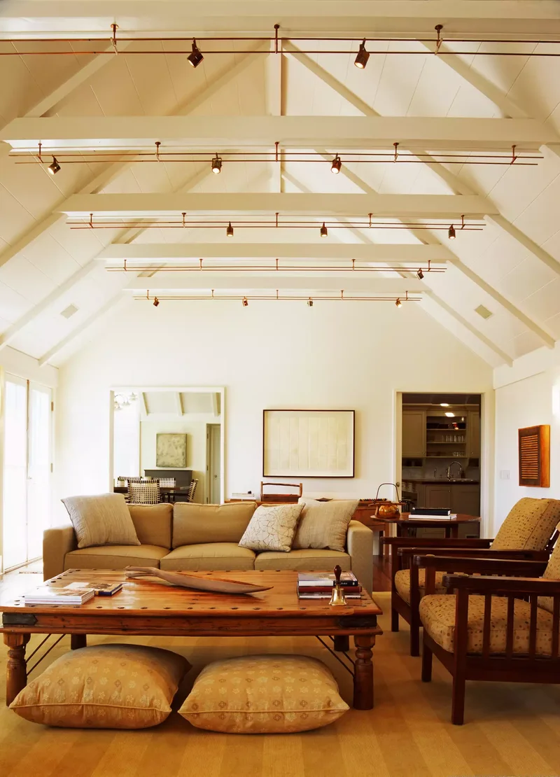 30 Stunning Vaulted Ceiling Designs That Create Drama 15 Add Rows of Lights