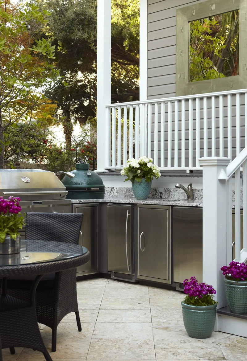15 Backyard Grill Ideas for Your Summer Entertaining Space 4 Add Shine with Stainless Steel
