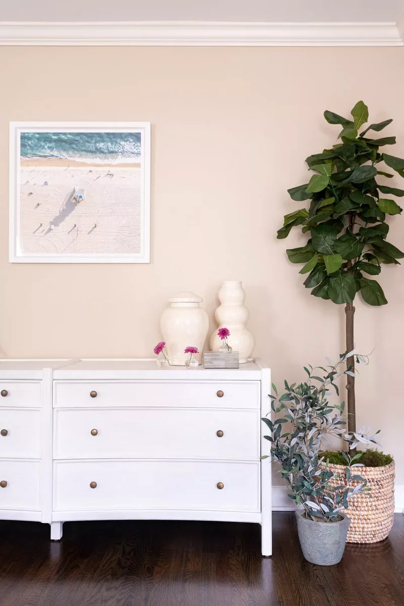 36 Beautiful Dresser Styling Ideas You Need to See Today 32 Add Some Tall Houseplants