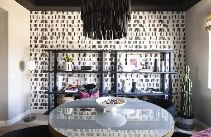 21 Accent Wall Ideas for Dining Rooms That Wow Your Guests 16 Add Storage Solutions