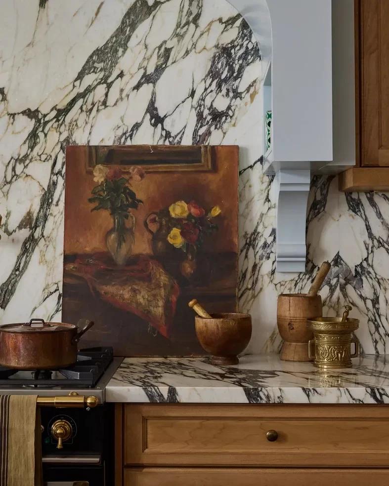 54 Kitchen Decor Ideas Across Multiple Styles to Make Yours 1 Add Thrift Store Art