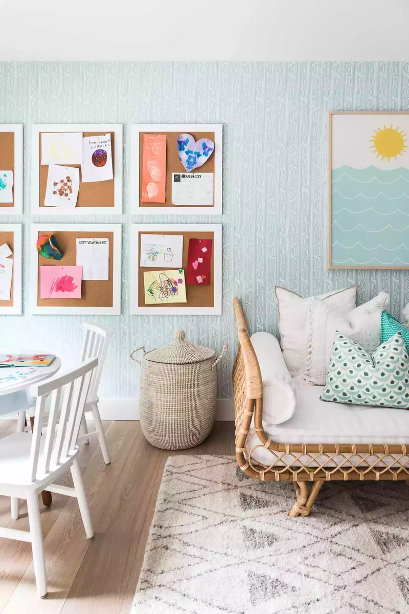 30 Stylish Playroom Storage Solutions to Tame Toy Chaos 1 Add Wall Storage for Art