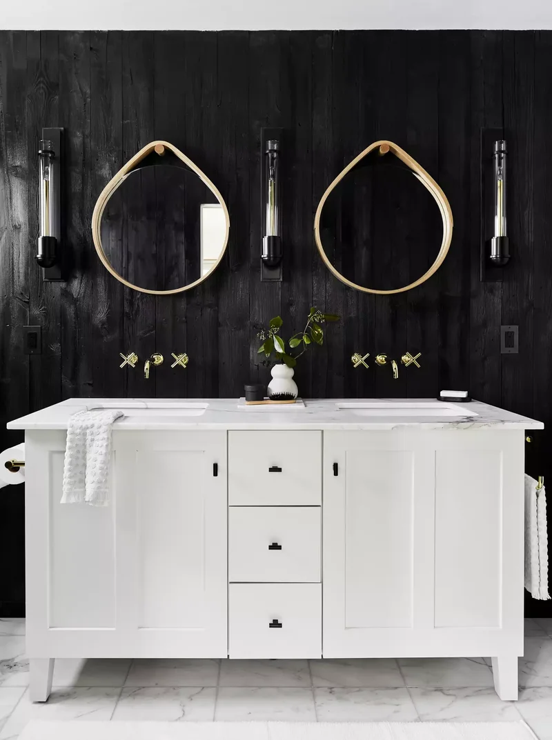 50 Moody Dark Bathroom Ideas for a Dramatic Transformation 40 Add a Black Stain