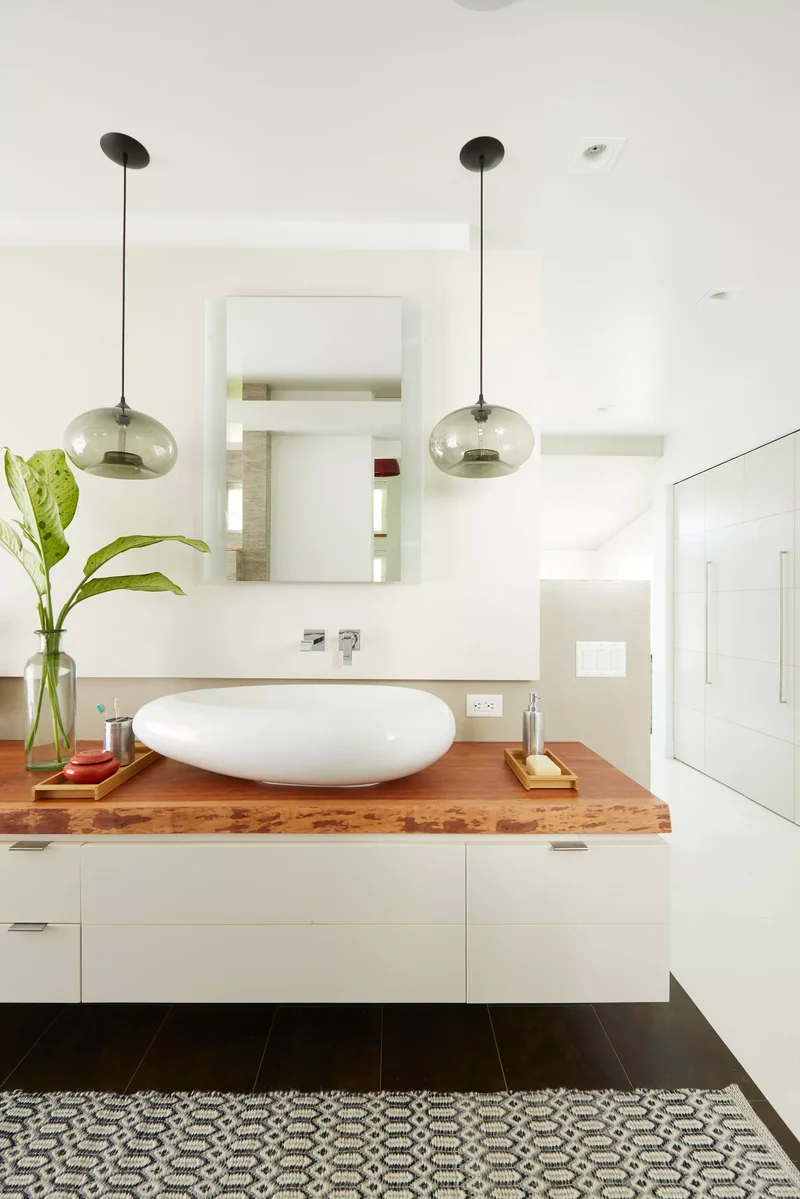 48 Contemporary Bathroom Ideas to Transform Your Space 5 Add a Floating Vanity