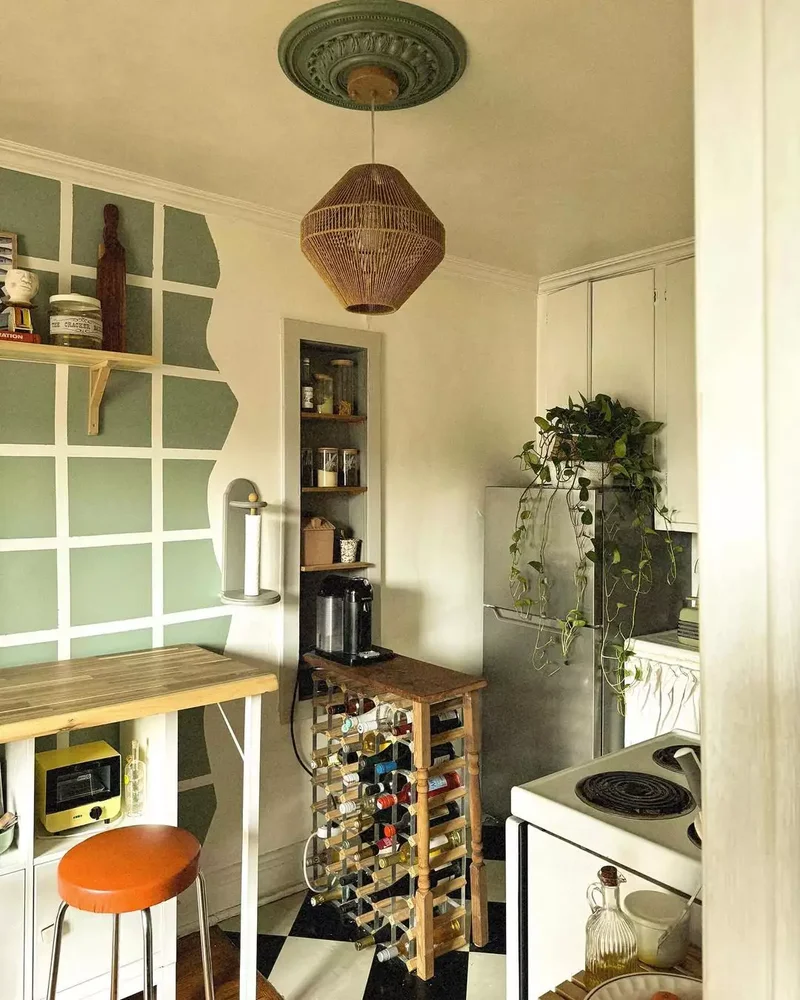 22 Budget-Friendly Small Kitchen Ideas That Create Impact 21 Add a Hybrid Wine Rack and Island