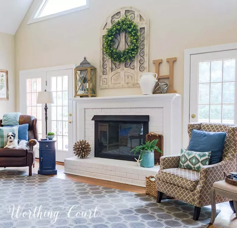 34 Cozy Farmhouse Fireplace Designs to Transform Your Room 21 Add a Monogram