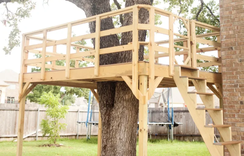 28 Creative Treehouse Ideas Your Kids Will Absolutely Love 11 Add a Trapdoor Tree Deck