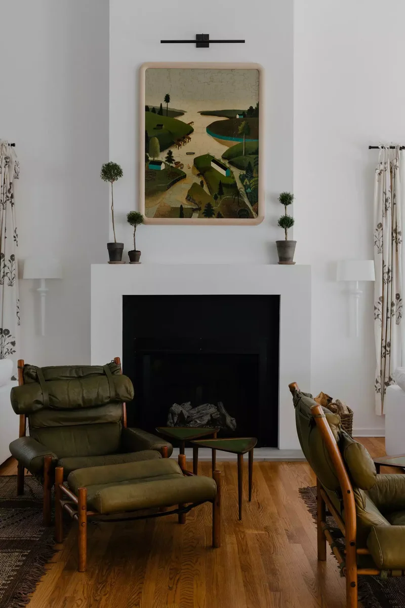 57 Fireplace Styling Ideas to Transform Your Living Space 29 Add a Trio of Topiaries