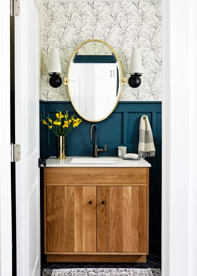 48 Contemporary Bathroom Ideas to Transform Your Space 35 Add an Accent Wall