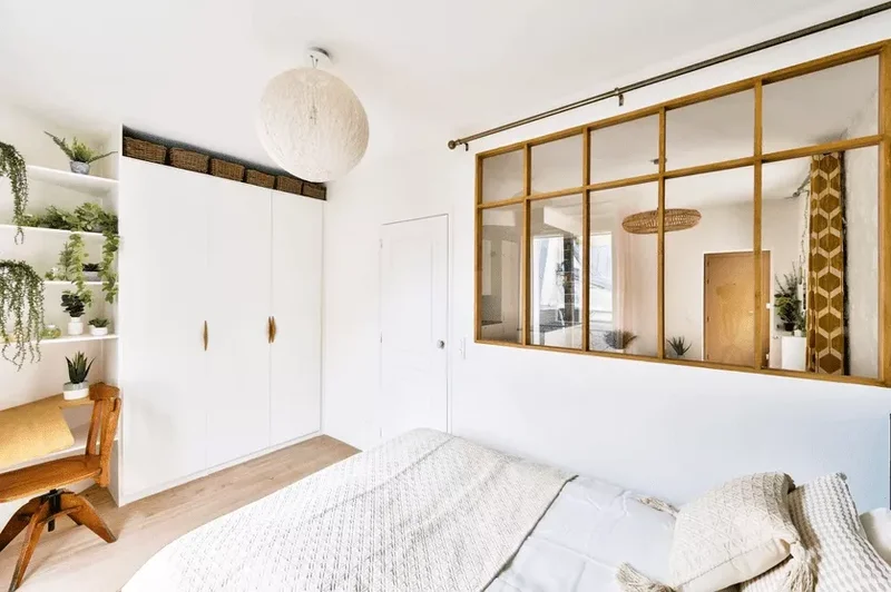 52 Small Bedroom Ideas That Maximize Your Compact Space 41 Add an Interior Window