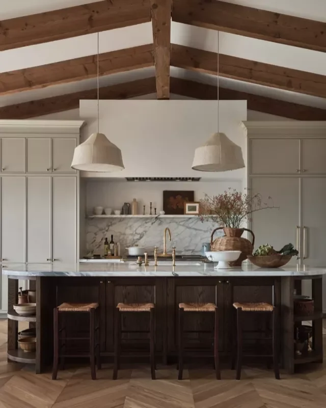 18 Black & Gold Kitchen Ideas for Moody, Elegant Spaces 3 Adding Color to the Island