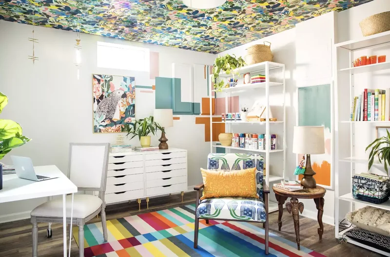 16 Basement Office Ideas to Boost Your Productivity 11 Address the Ceiling