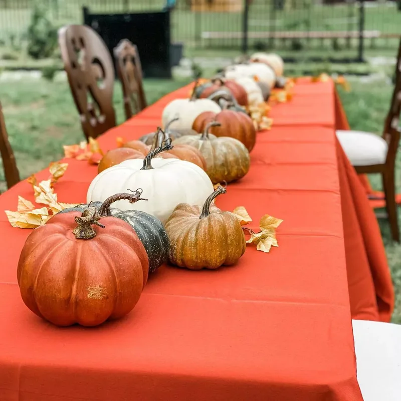 62 Stunning Thanksgiving Table Settings That Will Wow Guests 57 All-Pumpkin Centerpiece