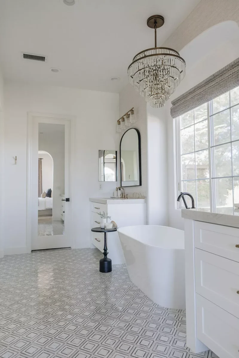 30 Neutral Bathroom Designs That Feel Timeless & Serene 3 All-White Neutral Bathroom