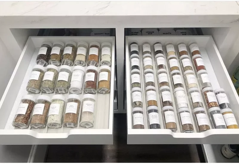 20 Creative Spice Rack Ideas for Kitchen Organization 1 Alphabetize Your Spices