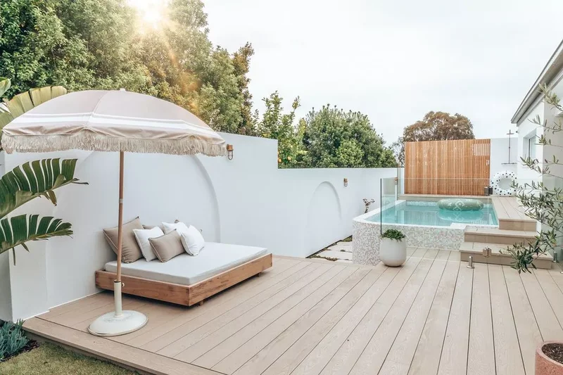 20 Budget-Friendly No-Grass Backyard Ideas You'll Love 17 An Above-Ground Pool
