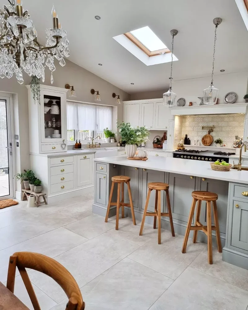 An Island With Cabinetry