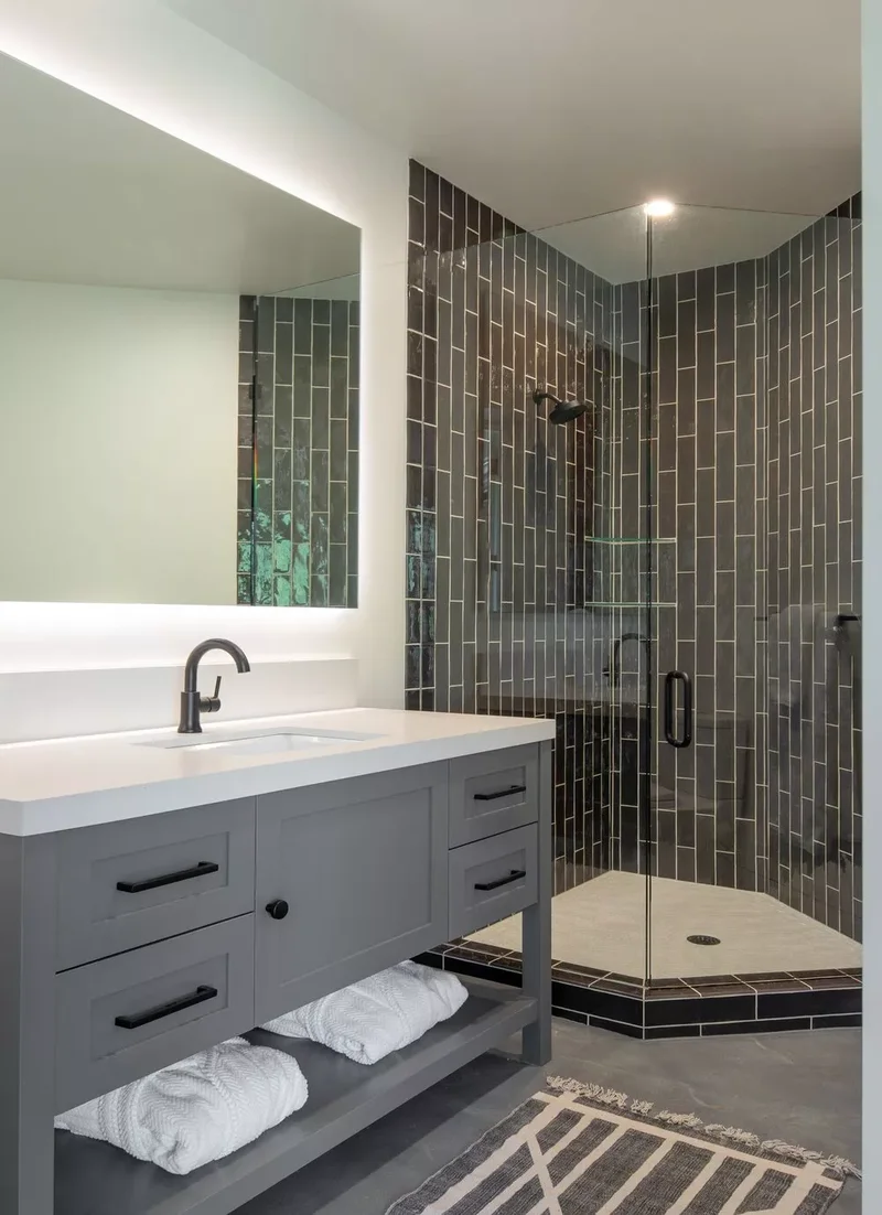 102 Beautiful Bathroom Design Ideas You'll Love to Recreate 54 Angled Corner Shower