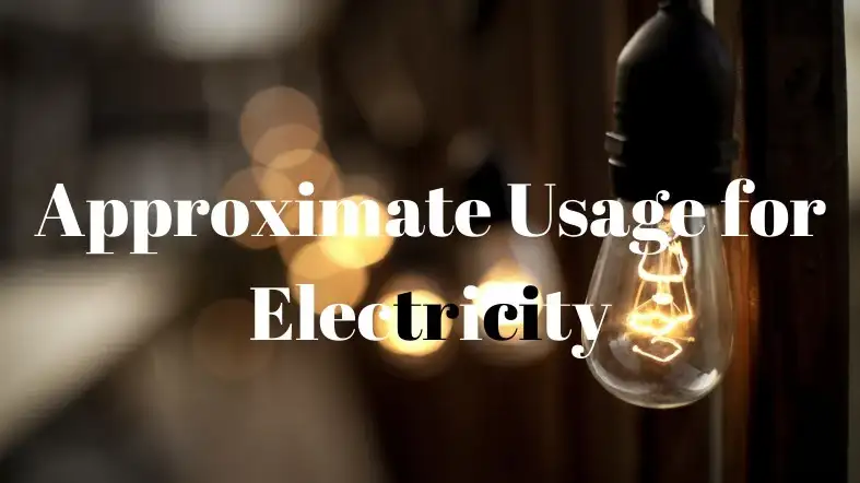 Approximate Usage for Electricity
