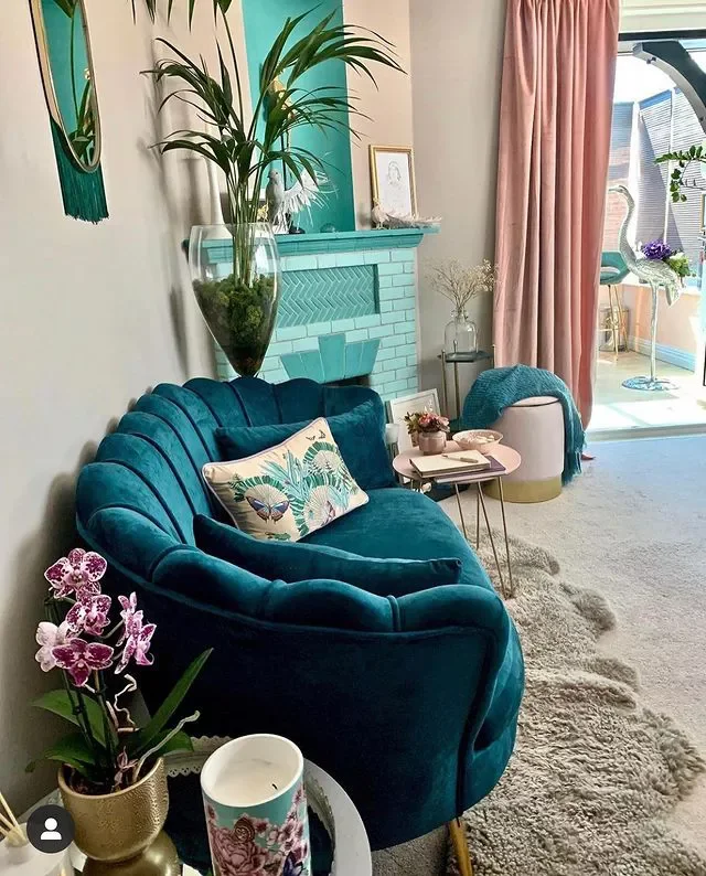 36 Beautiful Painted Fireplace Ideas for Your Home 20 Aqua Painted Fireplace