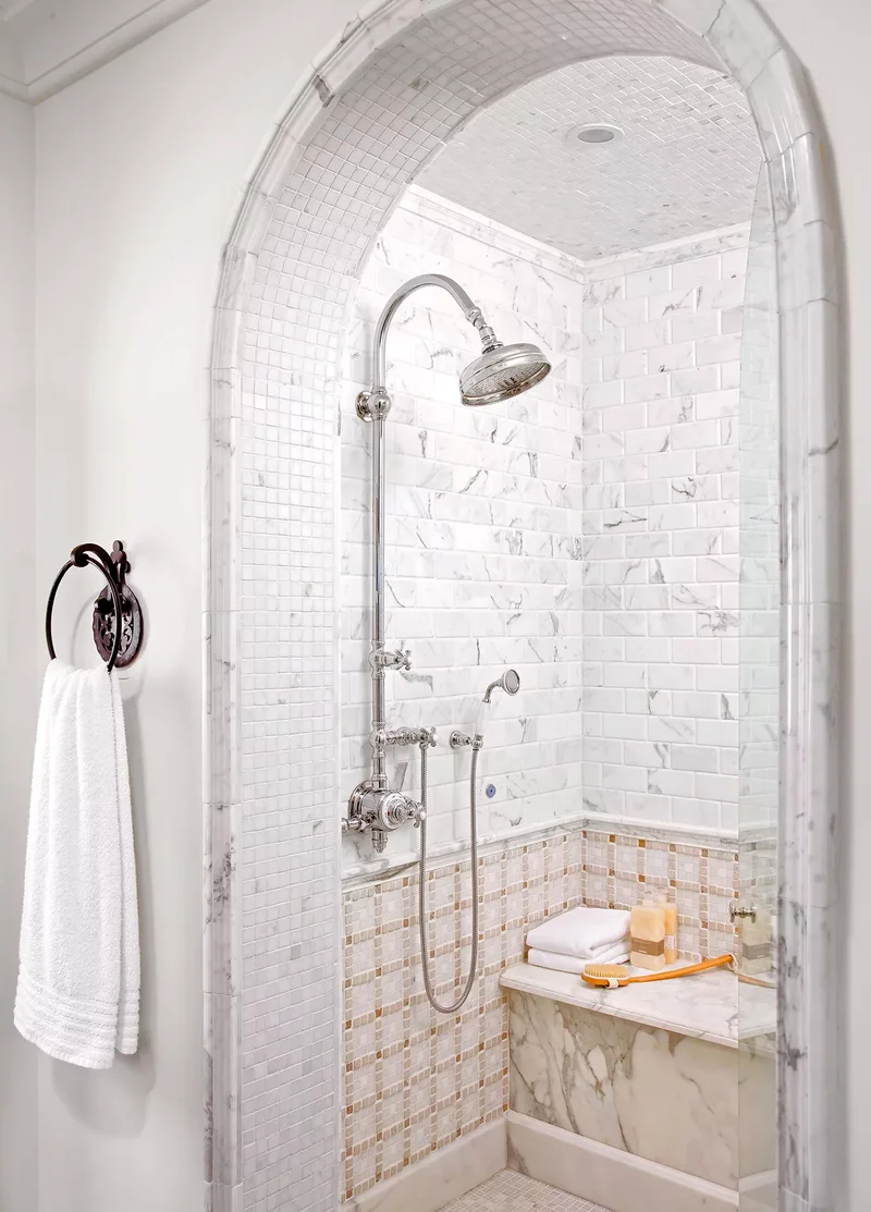 22 Stunning Bathroom Shower Designs for Your Dream Space 5 Arched Shower Entry
