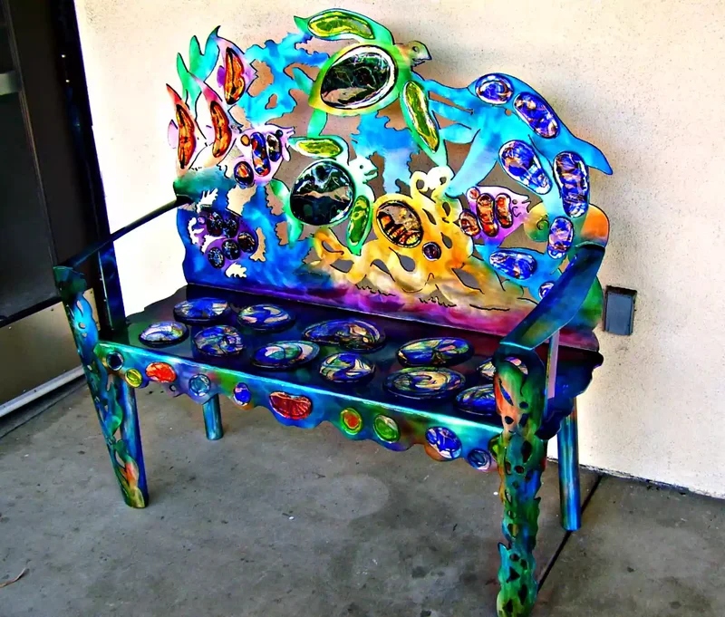 15 Beautiful Garden Bench Ideas to Transform Your Yard 12 Artistic Bench