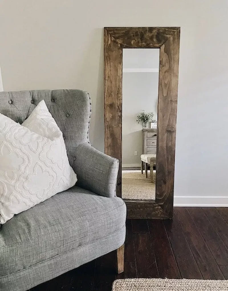 Assemble a DIY Rustic Full-Length Mirror Frame