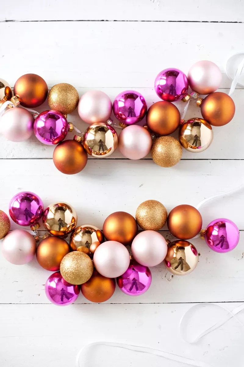 61 Unique DIY Christmas Garland Ideas for Festive Decor 35 Ball Ornament Garland
