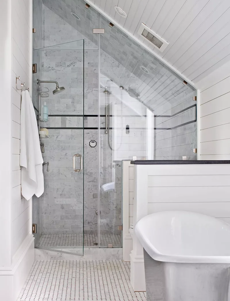 22 Stunning Bathroom Shower Designs for Your Dream Space 8 Bathroom Shower with Sloped Ceiling