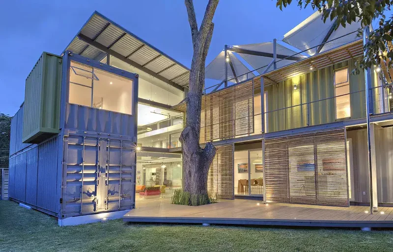 19 Creative Shipping Container Home Ideas Worth Exploring 2 Battered Containers Meet Luxury