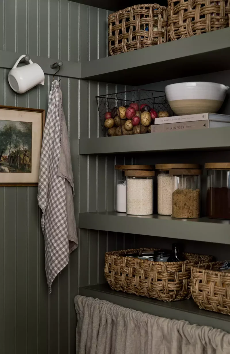 37 Corner Pantry Solutions That Boost Space and Design 16 Beadboard Walls