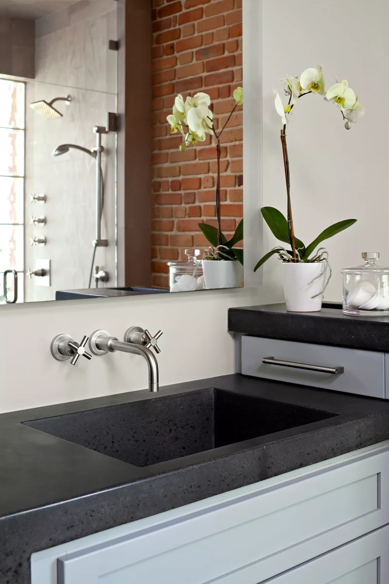 Black Concrete Countertops