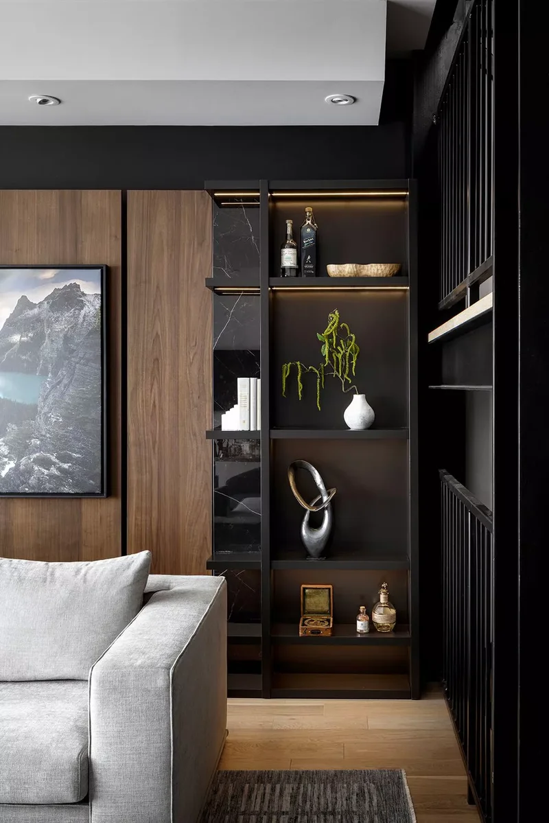 Black and Walnut Walls