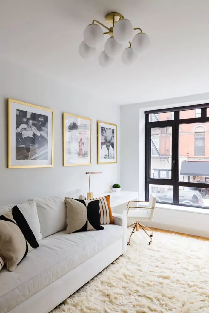21 Clever Ideas for Adding a Desk to Your Living Room 2 Blend It In